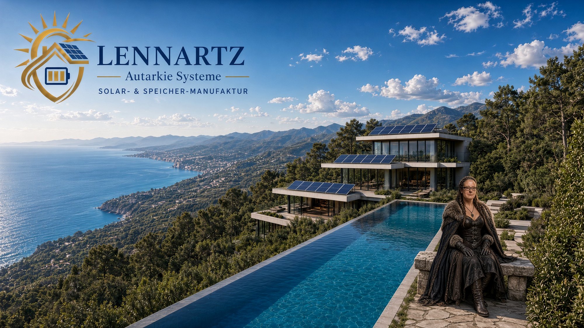 Autarke Villa mit Solar und Speicher
